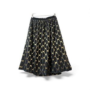 J.McLaughlin L NWT Women's Navy Black Gold Women's Christmas Evening Skirt